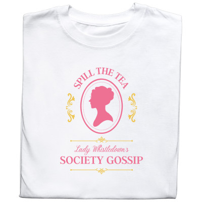 Koszulka z Nadrukiem „Lady Whistledown” – Stylowy Prezent