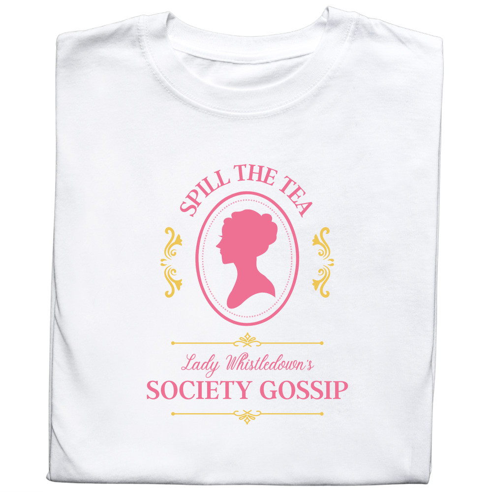 Koszulka z Nadrukiem „Lady Whistledown” – Stylowy Prezent
