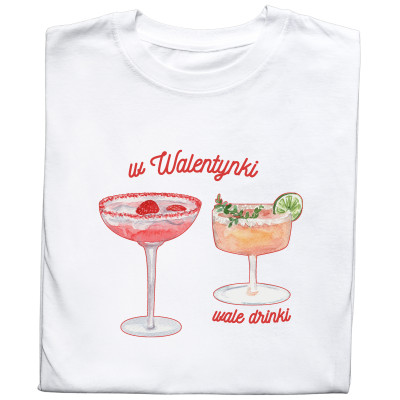 Koszulka z Nadrukiem „Wale Drinki” – Śmieszny Prezent