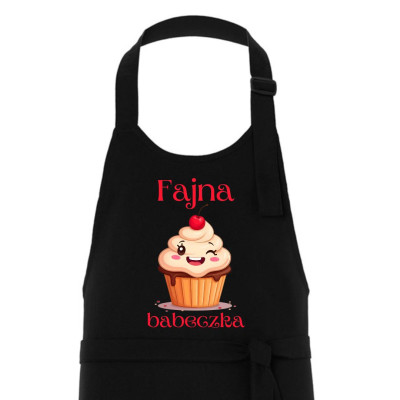 Fartuch kuchenny „FAJNA BABECZKA” – śmieszny fartuch z nadrukiem