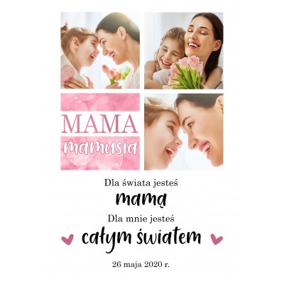 Wyjątkowy Prezent dla Mamy – Personalizowany Plakat ze Zdjęciem w Ramce