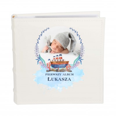 Album ze zdjęciem na urodziny chrzest roczek