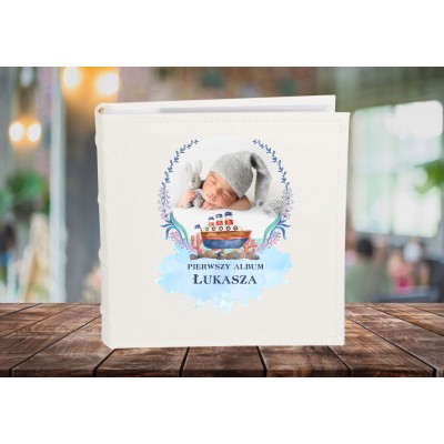 Album ze zdjęciem na urodziny chrzest roczek