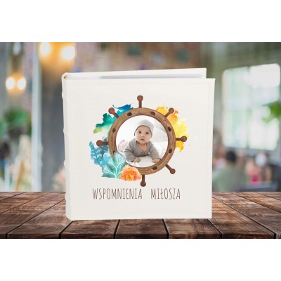 Album ze zdjęciem na urodziny chrzest roczek