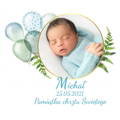 Personalizowany Miś pamiątka Chrztu Świętego prezent dla chłopca