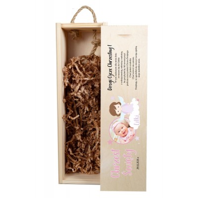 Podziękowanie dla Chrzestnego - skrzynka na wino