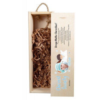 Podziękowanie dla Chrzestnej - skrzynka na wino