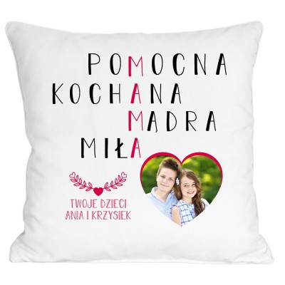 Poduszka ze zdjęciem prezent Dzień Mamy Matki