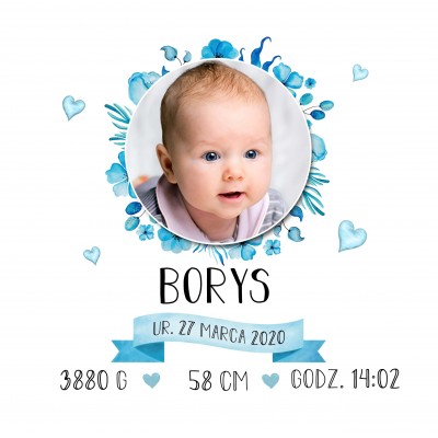 Album metryczka ze zdjęciem + kartka z życzeniami