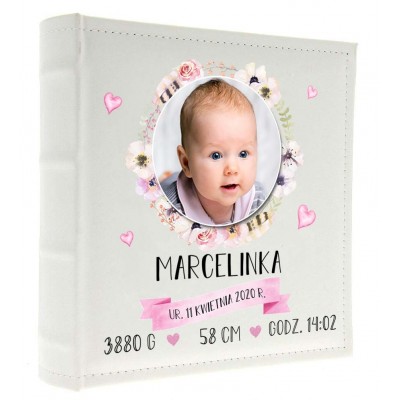 Album metryczka ze zdjęciem + kartka z życzeniami