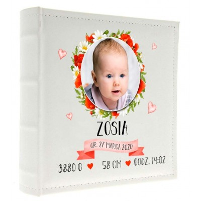 Album metryczka ze zdjęciem + kartka z życzeniami