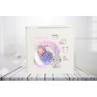 Album ze zdjęciem metryczka narodzin
