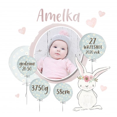 Album metryczka ze zdjęciem chrzest roczek