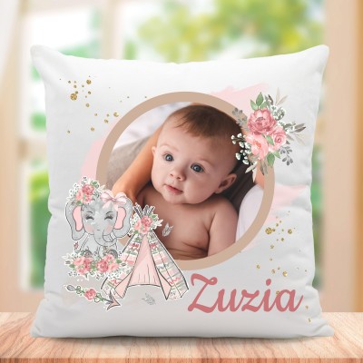 PODUSZKA ZE ZDJĘCIEM NA CHRZEST URODZINY