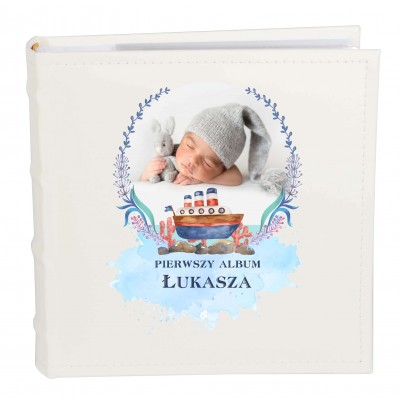 Album ze zdjęciem na urodziny chrzest roczek