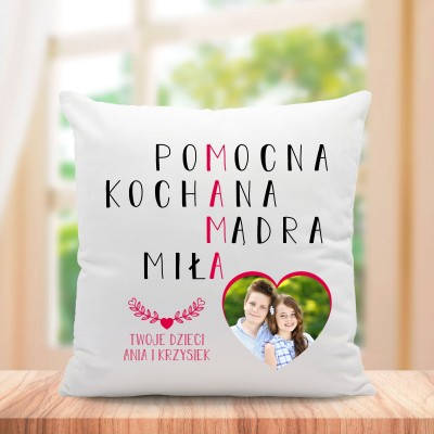 Poduszka ze zdjęciem prezent Dzień Mamy Matki