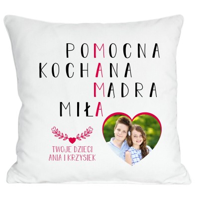 Poduszka ze zdjęciem prezent Dzień Mamy Matki