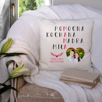 Poduszka ze zdjęciem prezent Dzień Mamy Matki