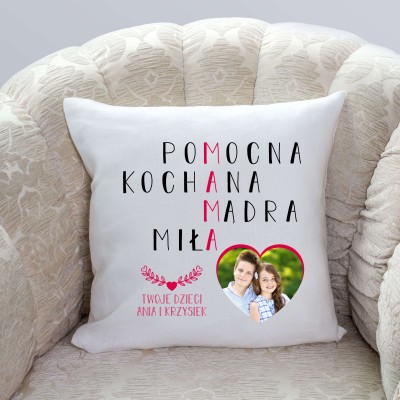 Poduszka ze zdjęciem prezent Dzień Mamy Matki