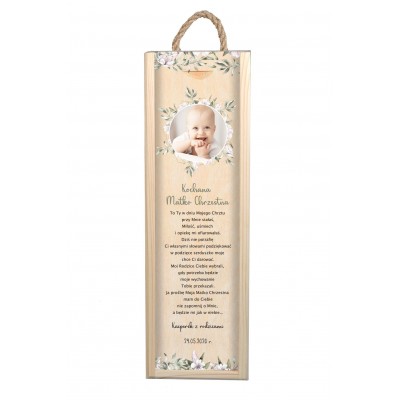 Podziękowanie dla Matki Chrzestnej - skrzynka na wino