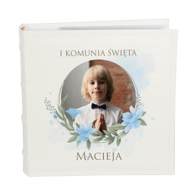 Album ze zdjęciem na Pierwszą Komunię Świętą dla chłopaka