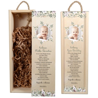 Podziękowanie dla Matki Chrzestnej - skrzynka na wino