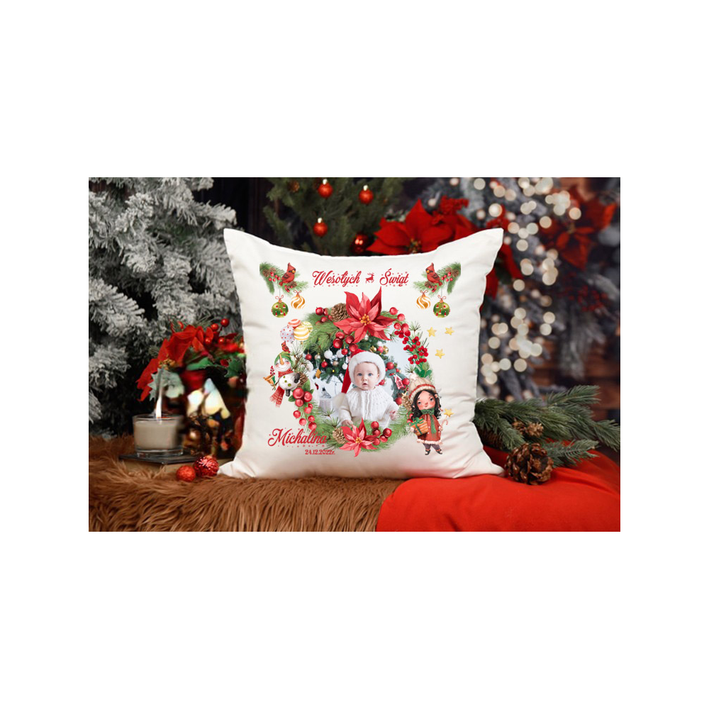 Poduszka Świąteczna z zdjęciem