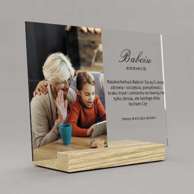Statuetka ze zdjęciem na dzień Babci