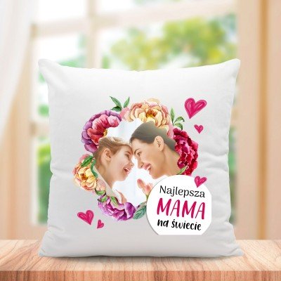 Poduszka ze zdjęciem prezent Dzień Mamy Matki