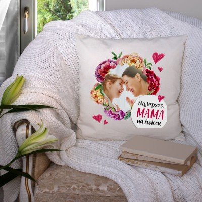 Poduszka ze zdjęciem prezent Dzień Mamy Matki