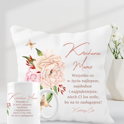 Poduszka i Kubek dla Kochanej Mamy