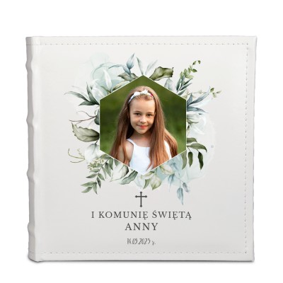 Album ze zdjęciem pamiątka Pierwszej Komunii Świętej