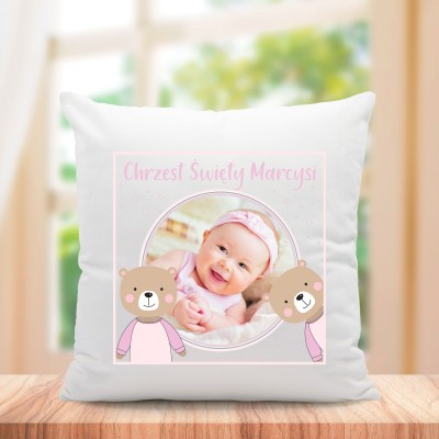 Foto poduszka ze zdjęciem na Chrzest Święty