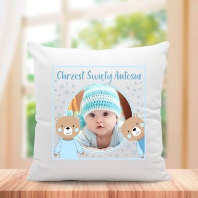 Foto poduszka ze zdjęciem na Chrzest Święty