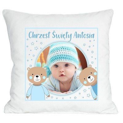 Foto poduszka ze zdjęciem na Chrzest Święty