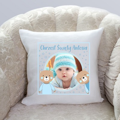 Foto poduszka ze zdjęciem na Chrzest Święty