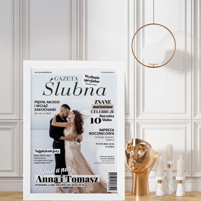 Twoja Miłość na Okładce – Personalizowany Plakat na Ślub i Rocznicę