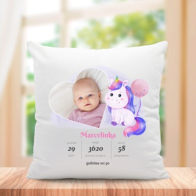 Foto poduszka ze zdjęciem maluszka