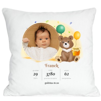 Foto poduszka ze zdjęciem maluszka