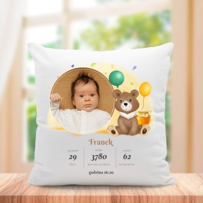 Foto poduszka ze zdjęciem maluszka