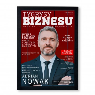 Plakat Tygrysy Biznesu – Okładka Sukcesu