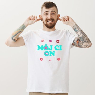 Koszulka "Mój Ci On" z grafiką ust | Śmieszna i oryginalna