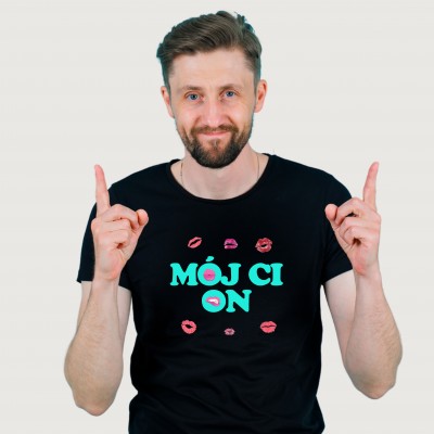 Koszulka "Mój Ci On" z Grafiką Ust