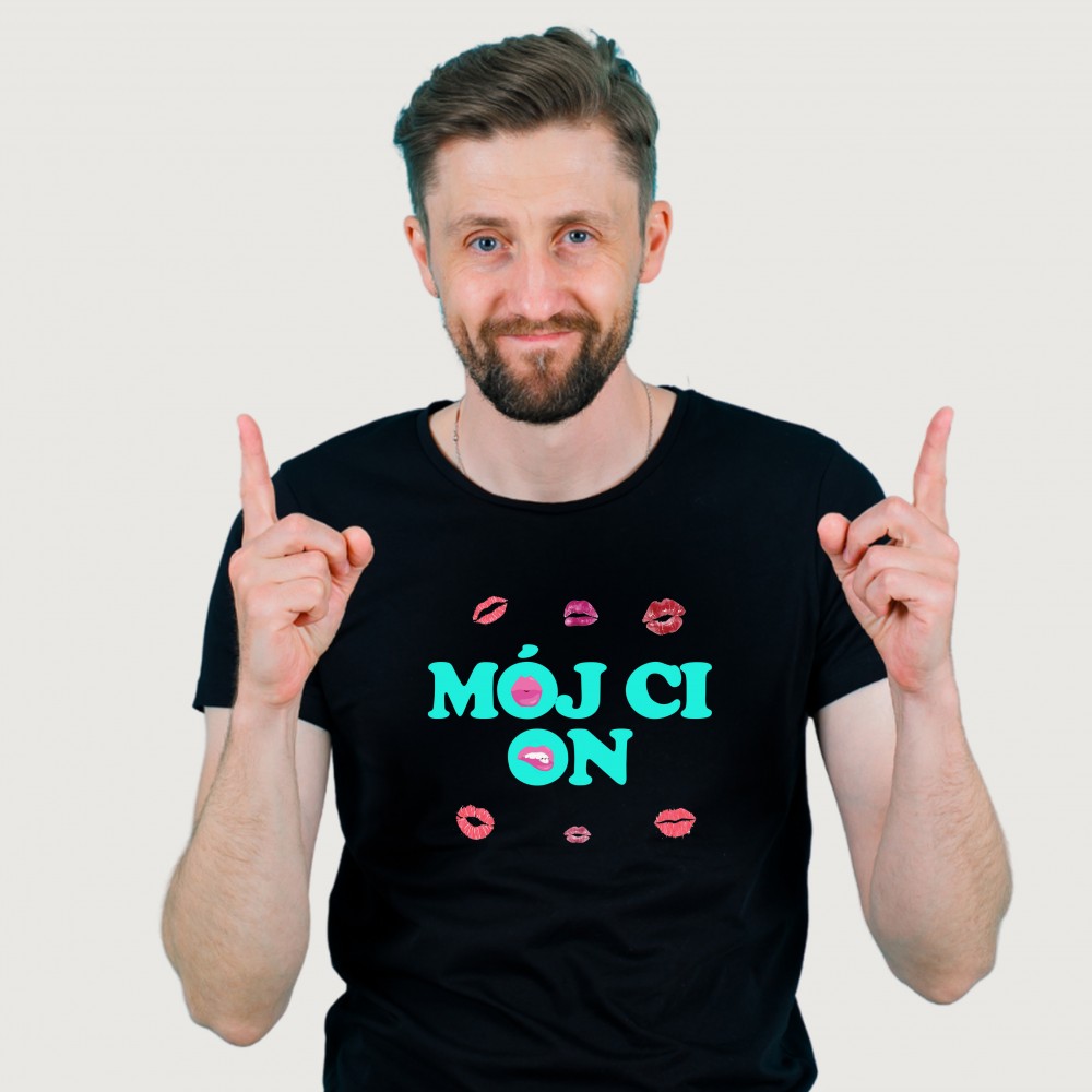 Koszulka "Mój Ci On" z grafiką ust | Śmieszna i oryginalna