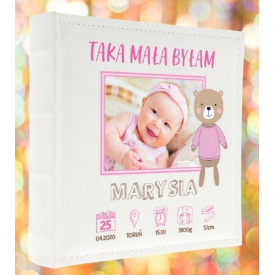 Album metryczka ze zdjęciem prezent chrzest roczek