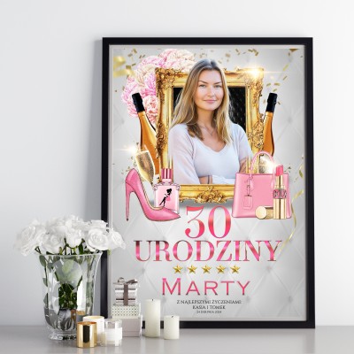 Personalizowany Plakat Urodzinowy - Świętuj z Uśmiechem