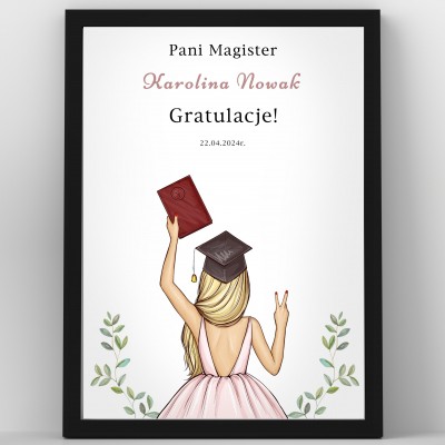 Plakat z Okazji Obrony Pracy Magisterskiej