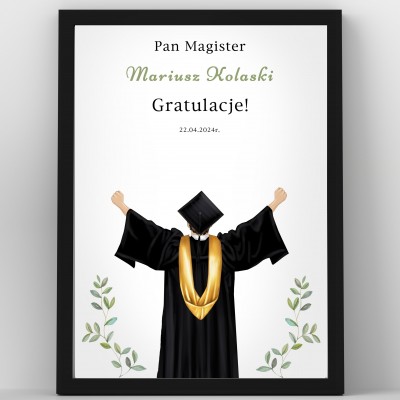 Plakat z Okazji Obrony Pracy Magisterskiej