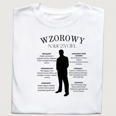 Koszulka z Nadrukiem Wzorowy Nauczyciel