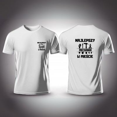 Koszulka z nadrukiem 'Najlepszy mechanik w mieście'